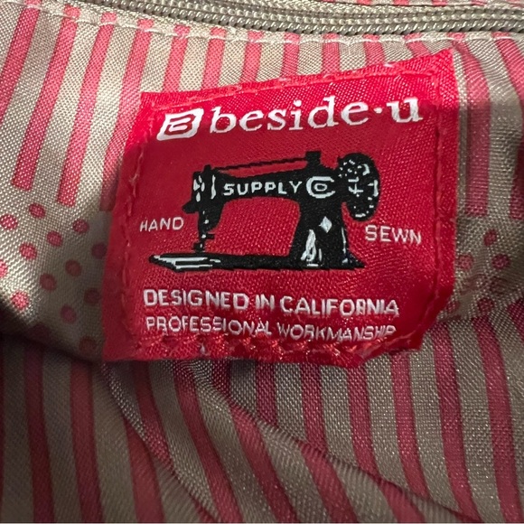 Beside-U RFID Blocking Teal Green Medium Crossbody Bag Hand Sewn Nylon EUC - Picture 10 of 13